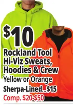 Ocean State Job Lot Rockland tool hi-viz sweats, hoodies & crew offer