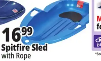 Ocean State Job Lot Spitfire sled with rope offer