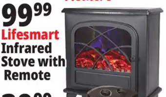 Ocean State Job Lot Lifesmart infrared electric fireplace stove heater with remote offer