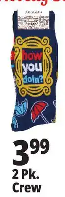Ocean State Job Lot Men's novelty socks 2 pk. crew offer