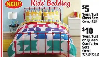 Ocean State Job Lot Full/queen kids' comforter set, 3 piece offer