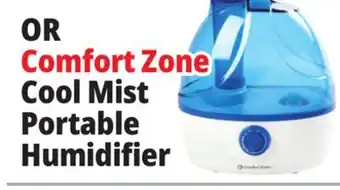 Ocean State Job Lot Comfort zone cool mist portable humidifier offer