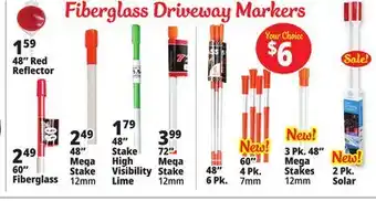 Ocean State Job Lot Fiberglass driveway markers offer