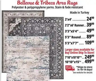 Ocean State Job Lot Bellevue & tribeca area rugs offer