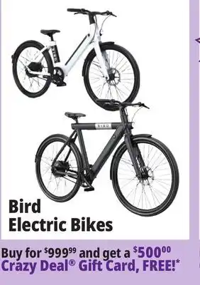Ocean State Job Lot Bird electric bikes offer
