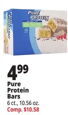 Ocean State Job Lot Pure protein bars offer