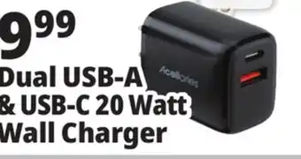 Ocean State Job Lot Dual usb-a & usb-c 20 watt wall charger offer