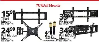 Ocean State Job Lot Tv wall mounts offer
