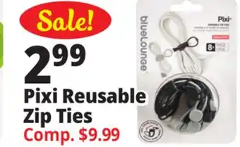 Ocean State Job Lot Pixi reusable zip ties offer