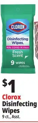 Ocean State Job Lot Clorox disinfecting wipes offer
