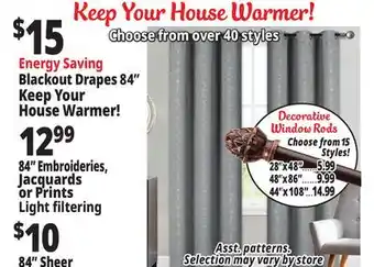 Ocean State Job Lot Curtains offer