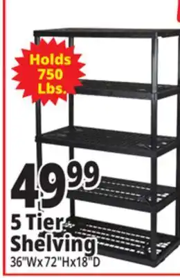 Ocean State Job Lot 5 tier shelving offer