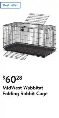 Walmart Midwest wabbitat folding rabbit cage offer