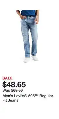 Kohl's Men's levi's 505 regular-fit jeans offer