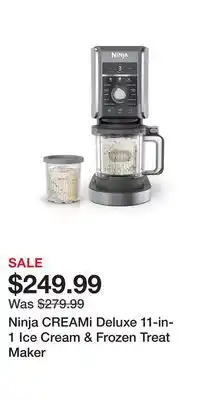 Kohl's Ninja creami deluxe 11-in-1 ice cream & frozen treat maker offer