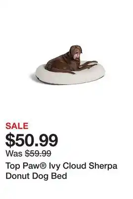 Petsmart Top paw ivy cloud sherpa donut dog bed offer