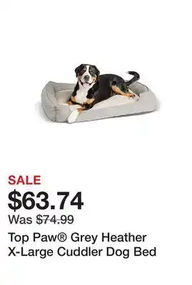 Petsmart Top paw grey heather x-large cuddler dog bed offer