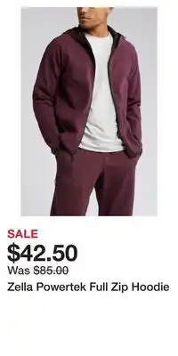Nordstrom Zella powertek full zip hoodie offer