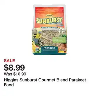 Petsmart Higgins sunburst gourmet blend parakeet food offer