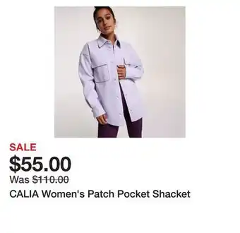 Dick's Sporting Goods Calia women's patch pocket shacket offer