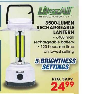 Big 5 Litezall 3500-lumen Rechargeable Lantern offer