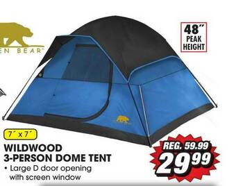 Big 5 Wildwood 3-person Dome Tent offer