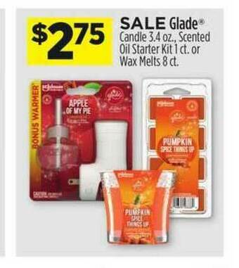 Dollar General Glade Candle Scented Oil Starter Kit Or Wax Melts offer
