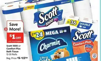 Family Dollar Scott 1000 Or Comfort Plus Bath Tissue offer