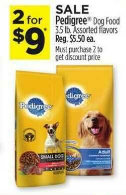 Dollar General Pedigree Dog Food offer