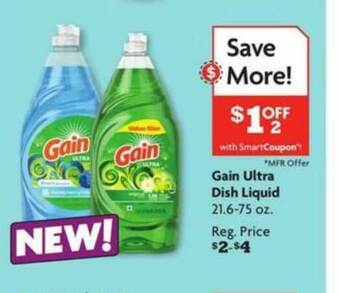 Family Dollar Gain Ultra Dish Liquid offer