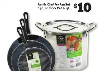 Family Dollar Family Chef Fry Pan Set Or Stock Pot offer