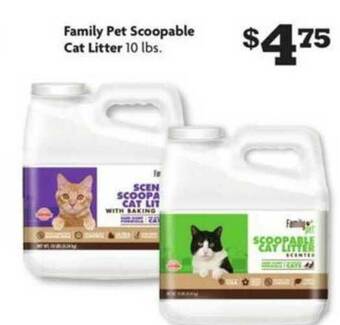 Family Dollar Family Pet Scoopable Cat Litter offer