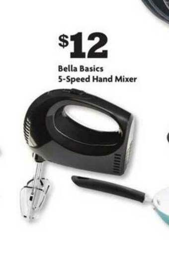 Family Dollar Bella Basics 5-speed Hand Mixer offer