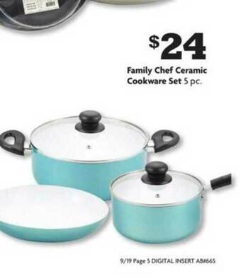 Family Dollar Family Chef Ceramic Cookware Set offer