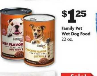 Family Dollar Family Pet Wet Dog Food offer