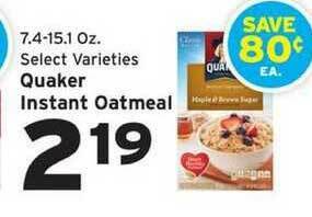 Hannaford Quaker Instant Oatmeal offer