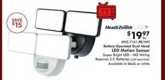 Valu Home Centers Heathzenith Battery Operated Dual Head Led Motion Sensor offer