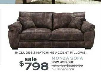 Slumberland Furniture Monza Sofa offer