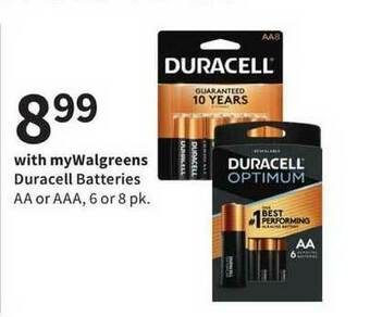 Walgreens Duracell Batteries offer