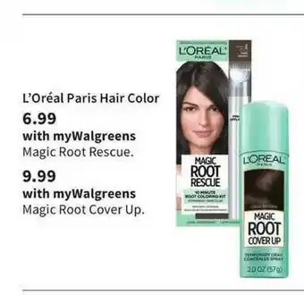 Walgreens L'oréal Paris Hair Color With Mywalgreens Magic Root Rescue With Mywalgreens Magic Root Cover Up offer