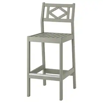 Ikea Bondholmen bar stool with backrest, outdoor, gray offer