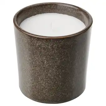 Ikea Enstaka scented candle in ceramic jar, bonfire/gray, 50 hr offer