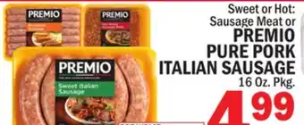 C Town Premio pure pork italian sausage offer