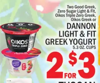 C Town Dannon light & fit greek yogurt offer