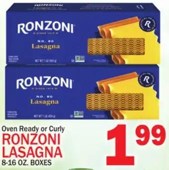 C Town Ronzoni lasagna offer