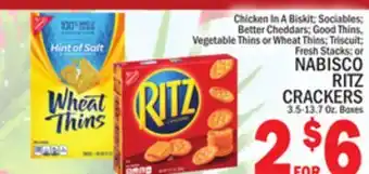 C Town Nabisco ritz crackers offer
