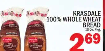 C Town Krasdale 100% whole wheat bread offer