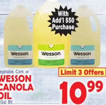 Bravo Supermarkets Wesson canola oil offer