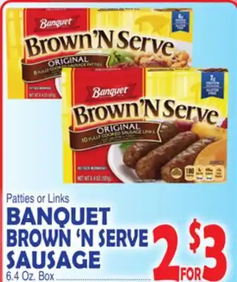 Bravo Supermarkets Banquet brown'n serve sausage offer