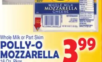 Bravo Supermarkets Polly-o mozzarella offer